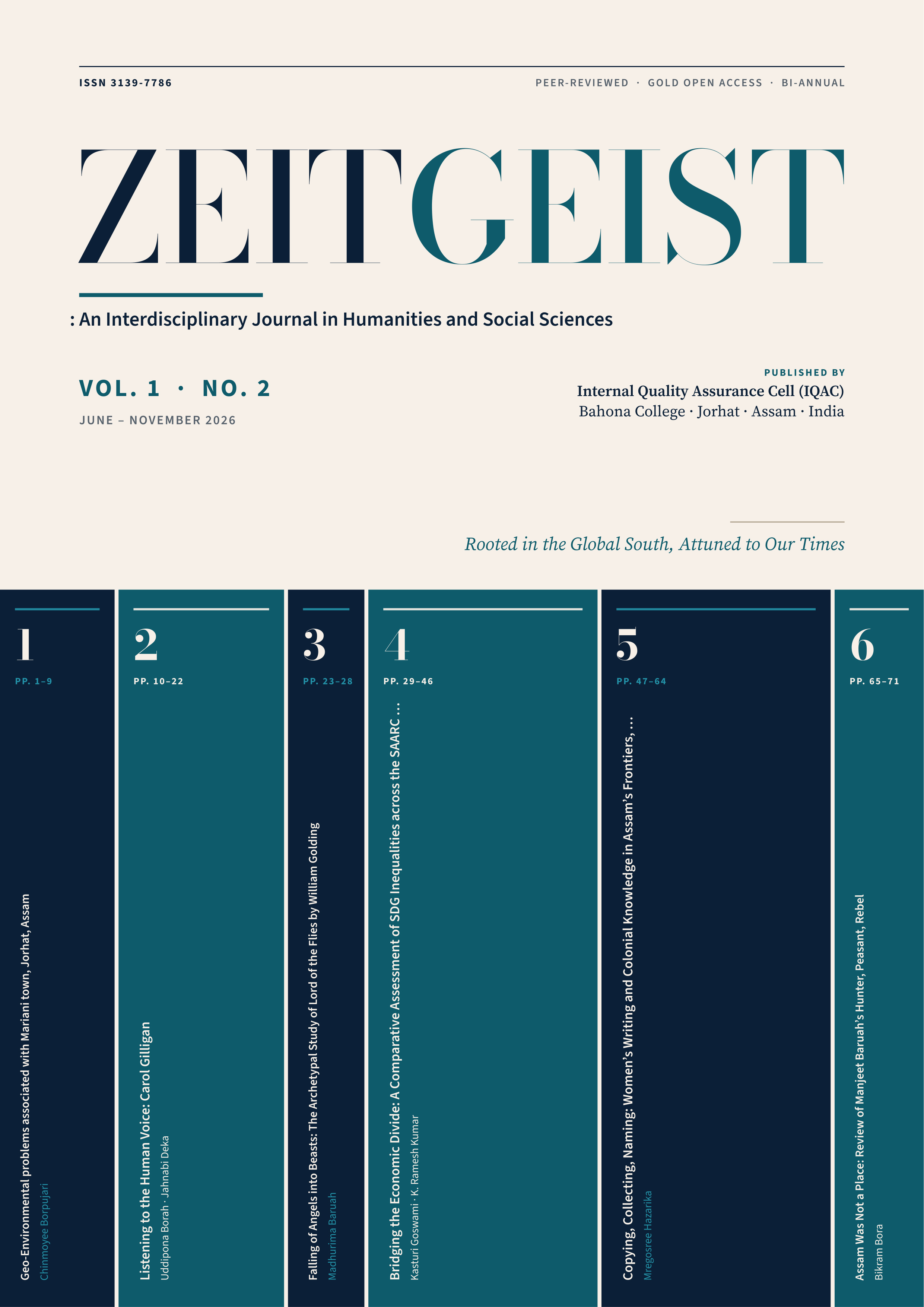 					View Vol. 1 No. 2 (2026): ZEITGEIST: An Interdisciplinary Journal in Humanities and Social Sciences
				